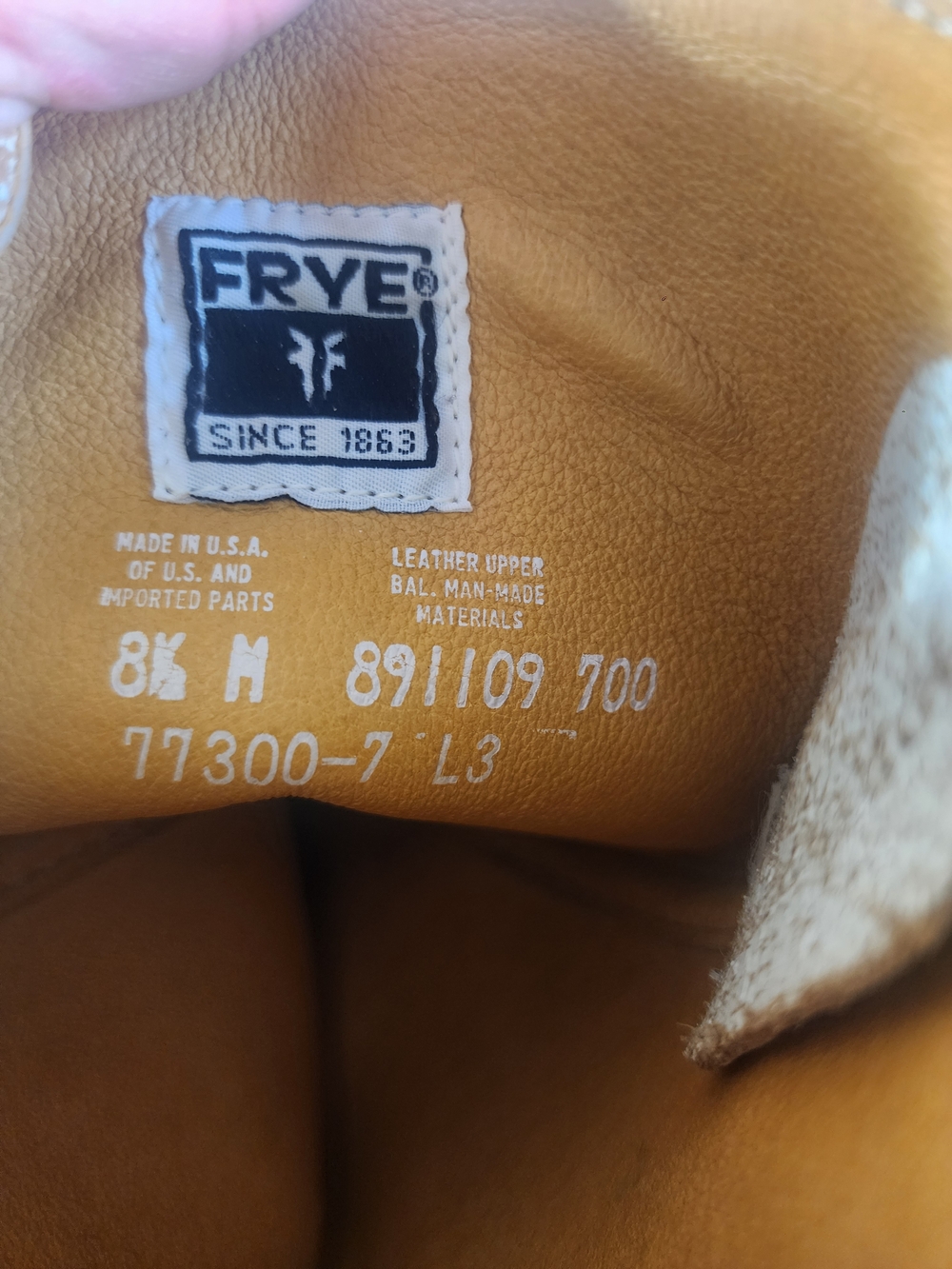 Vintage Frye Cream Distressed Harness Boots - Picture 14 of 16